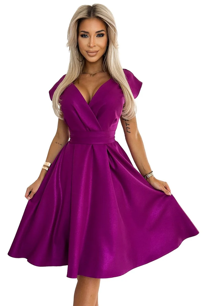 Vestido de cerimónia médio fuchsia Ophelia