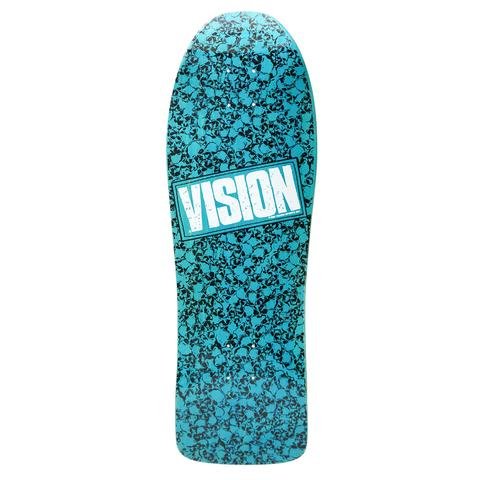 Vision Punk Skull Modern Concave Old School Aqua Skateboard Deck 10" - Image 2