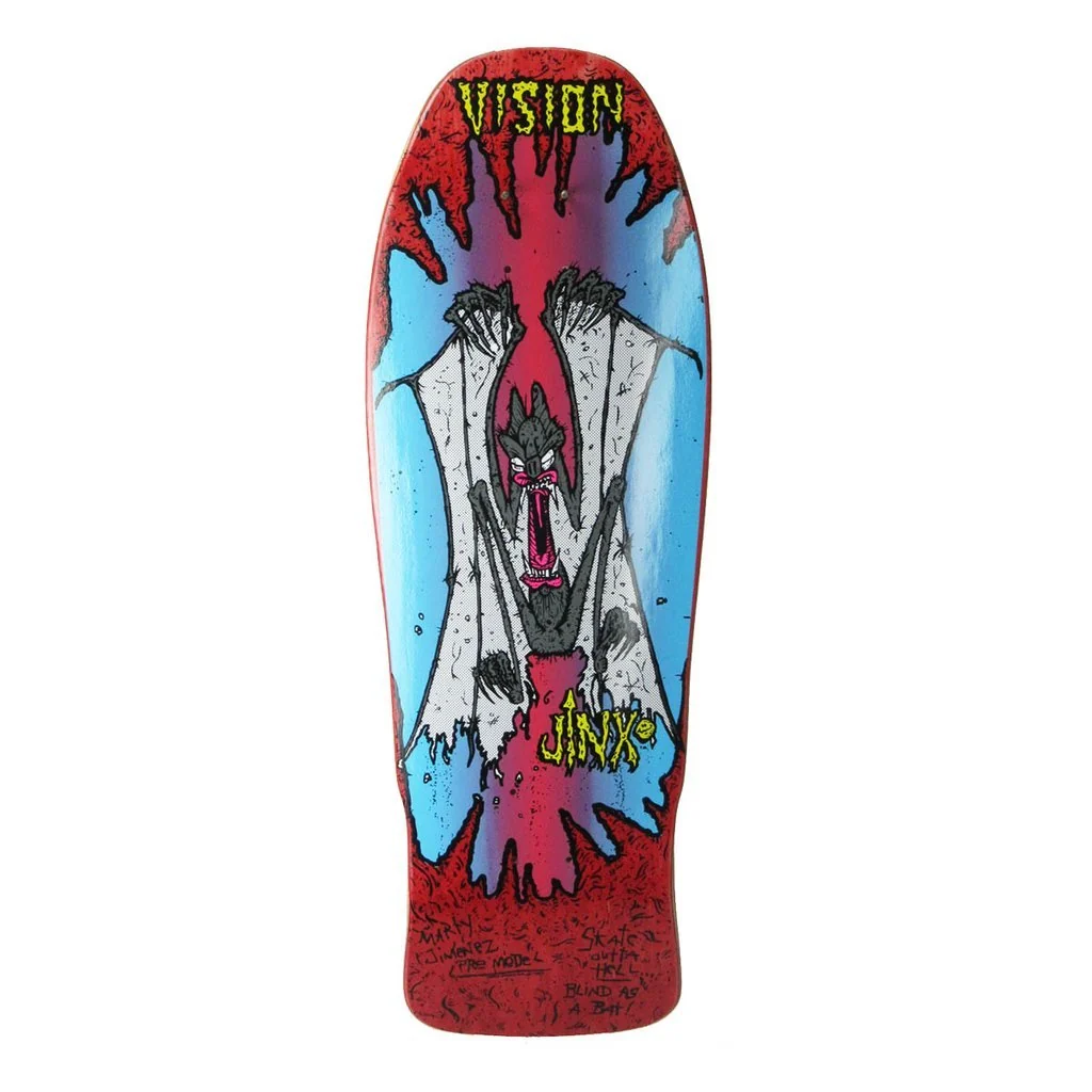 Vision OG Jinx Modern Concave Red Old School Skateboard Deck 10"