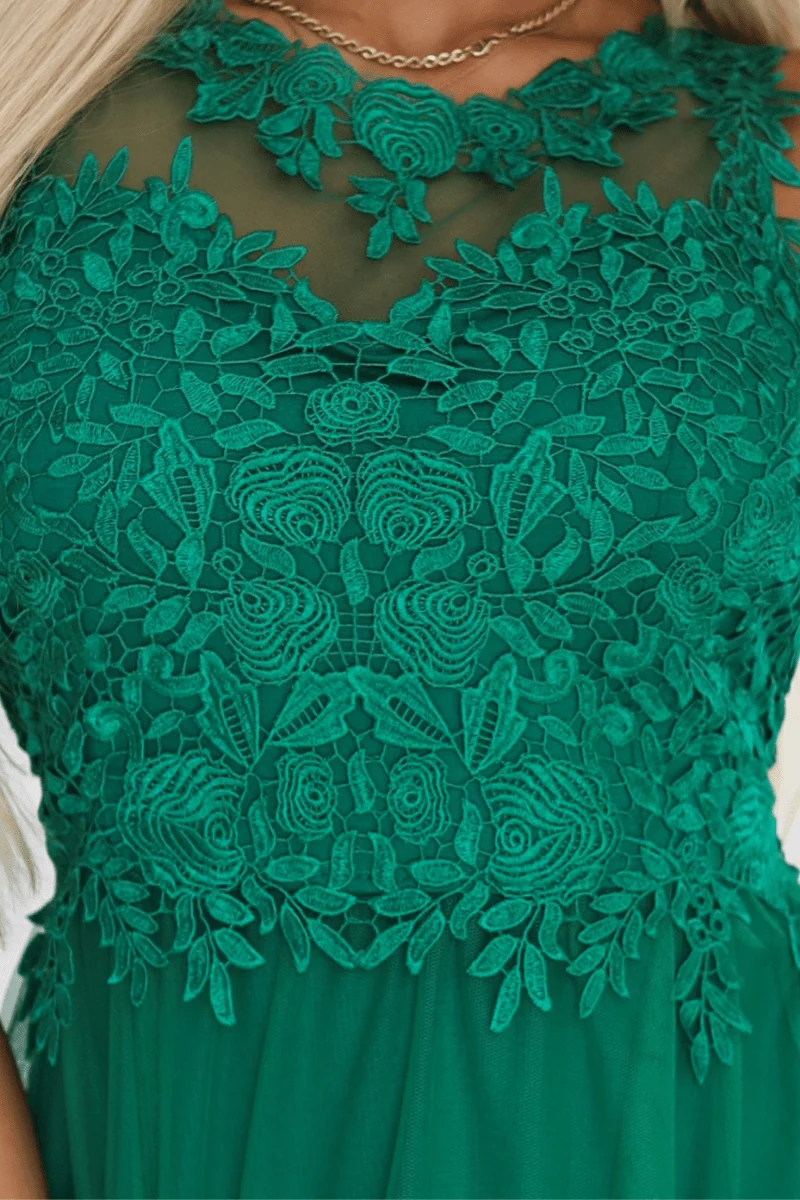 Vestido de cerimónia comprido verde Romeu - Image 4