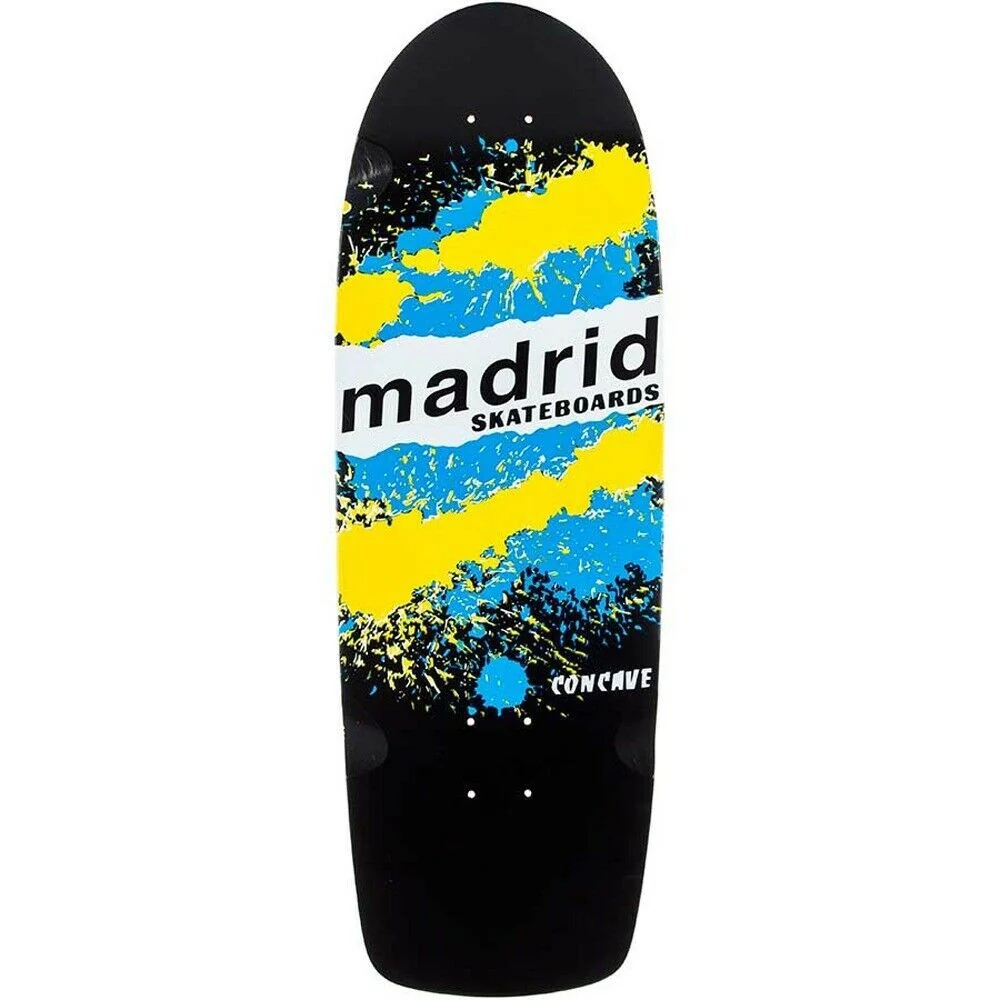Madrid Marty Explosion Black/Blue Old School Skateboard Deck 29" - Image 2