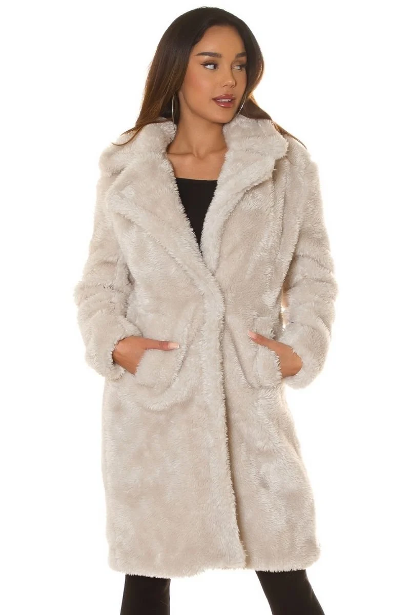 Casaco bege Fluffy - Image 2
