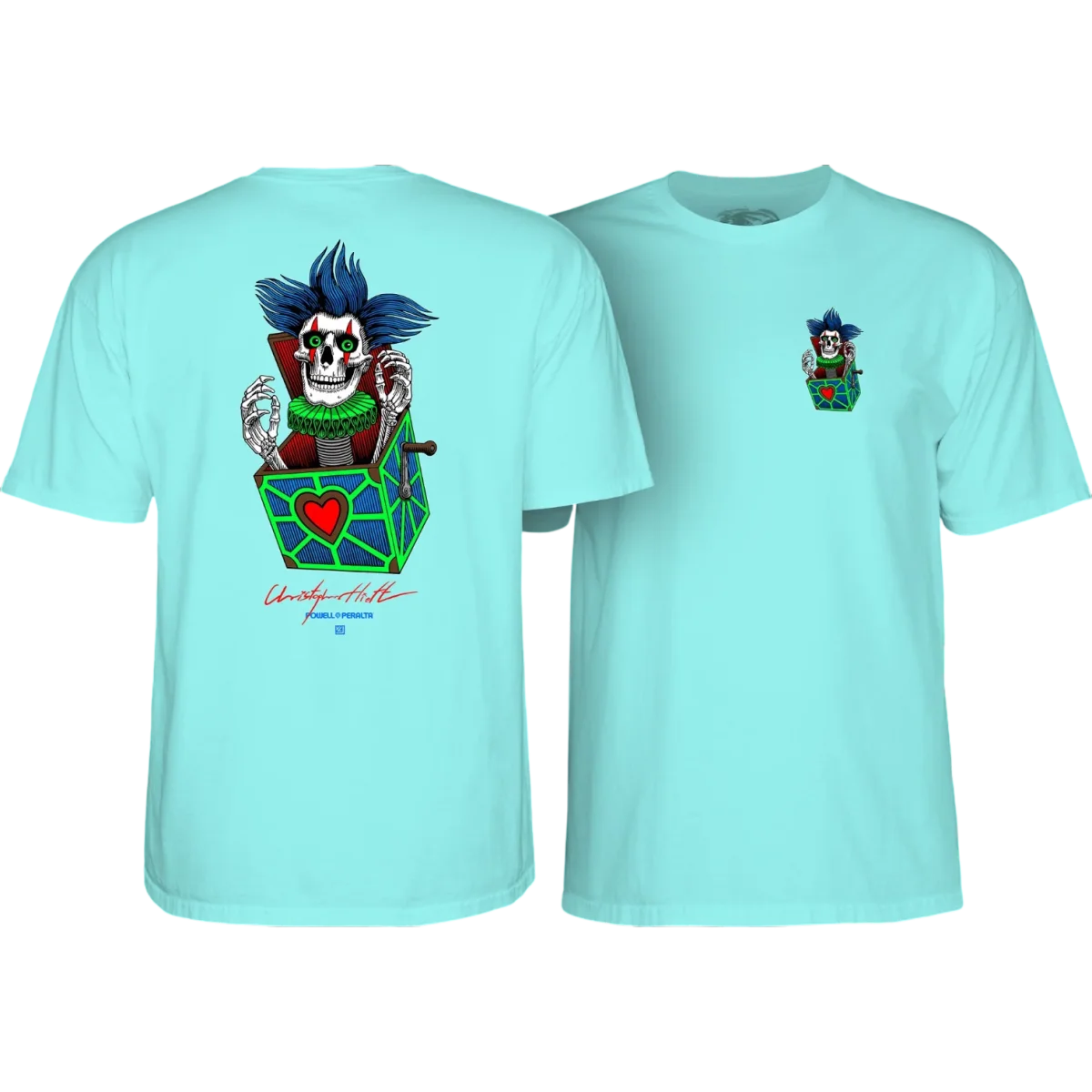 T-Shirt Powell Peralta Chris Hiett Skull Celadon - Image 2