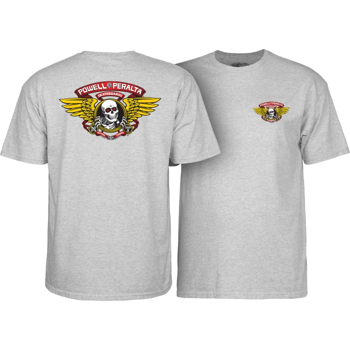 T-Shirt Powell Peralta Winged Ripper Athletic Heather - Image 4