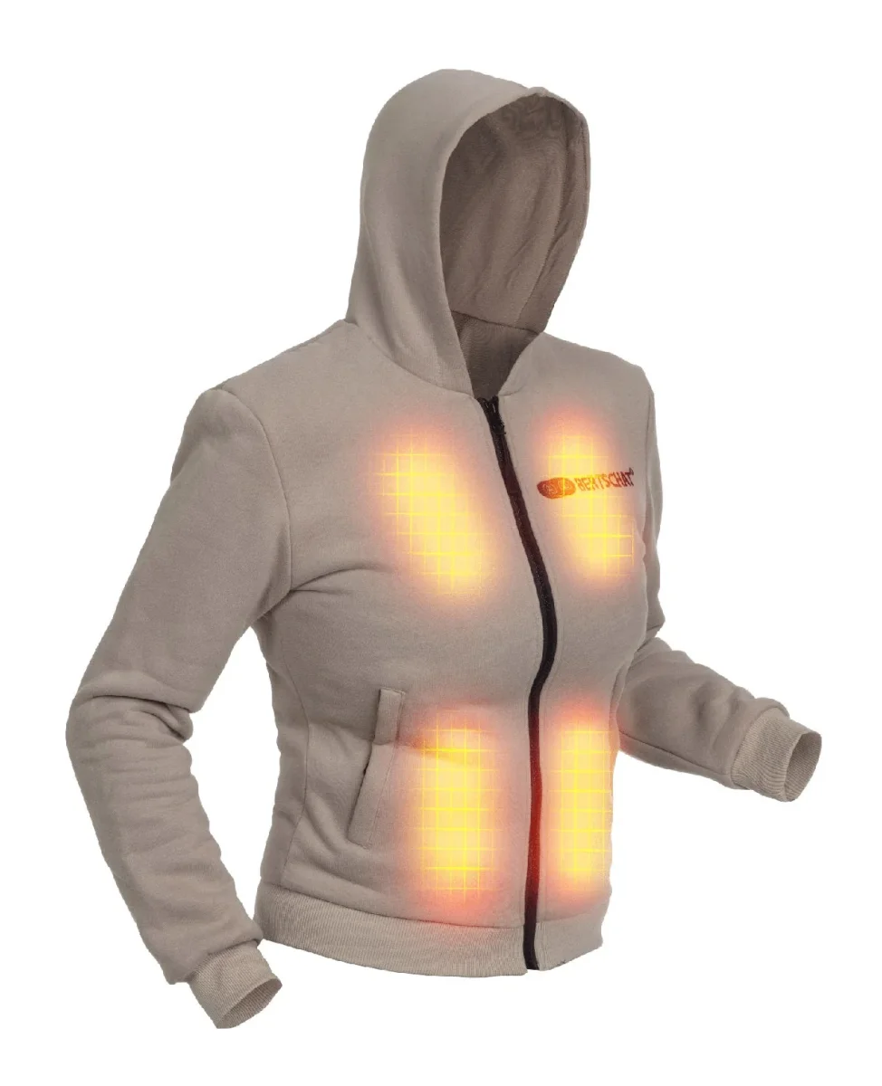 Hoodie com aquecimento - Senhora | Dual Heating - Bege - Image 3