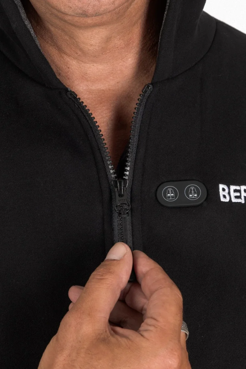 Hoodie com aquecimento - Homem | Dual Heating - Preto - Image 4