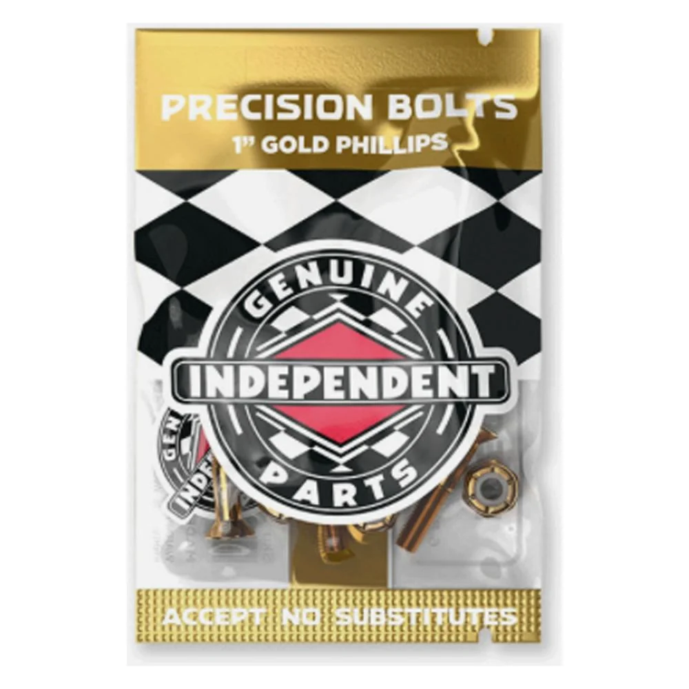 Parafusos Indy Precision Bolts Black/Gold Phillips 1" - Image 2