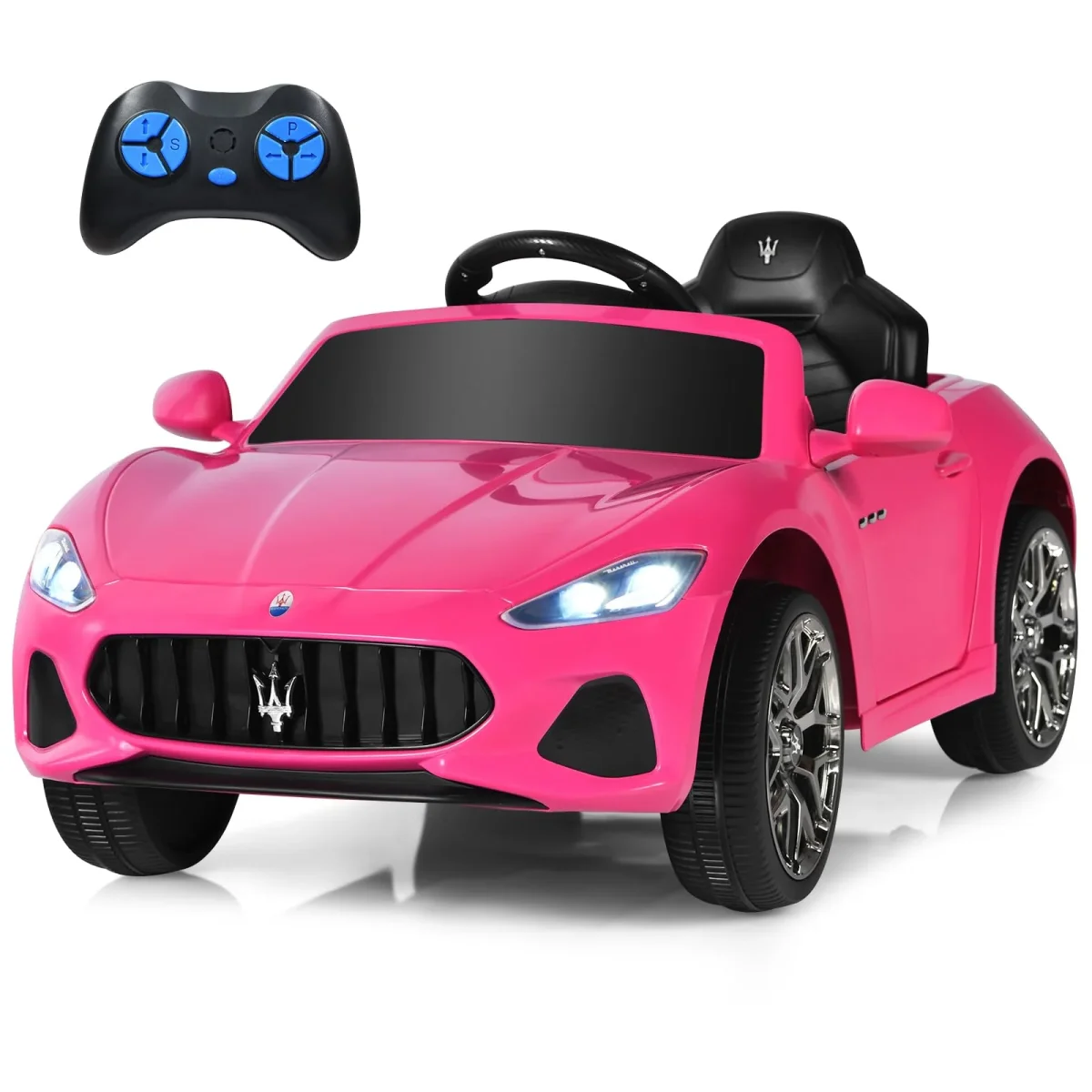 Carro Elétrico para Crianças Maserati 12V – Controlo Remoto, Luzes, Música, Rosa - Image 2