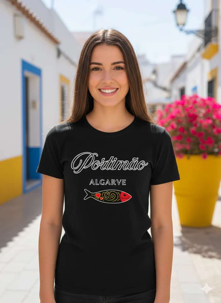 T-shirt “Portimão Algarve – Sardinha” | Orgulho Algarvio que se Veste