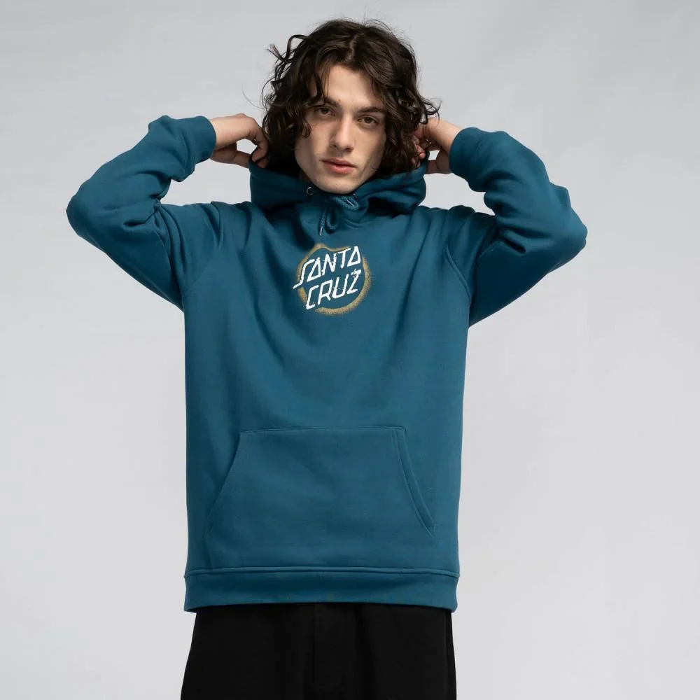 Santa Cruz Hoodie Vile Dot Front - Dark Teal - Image 3