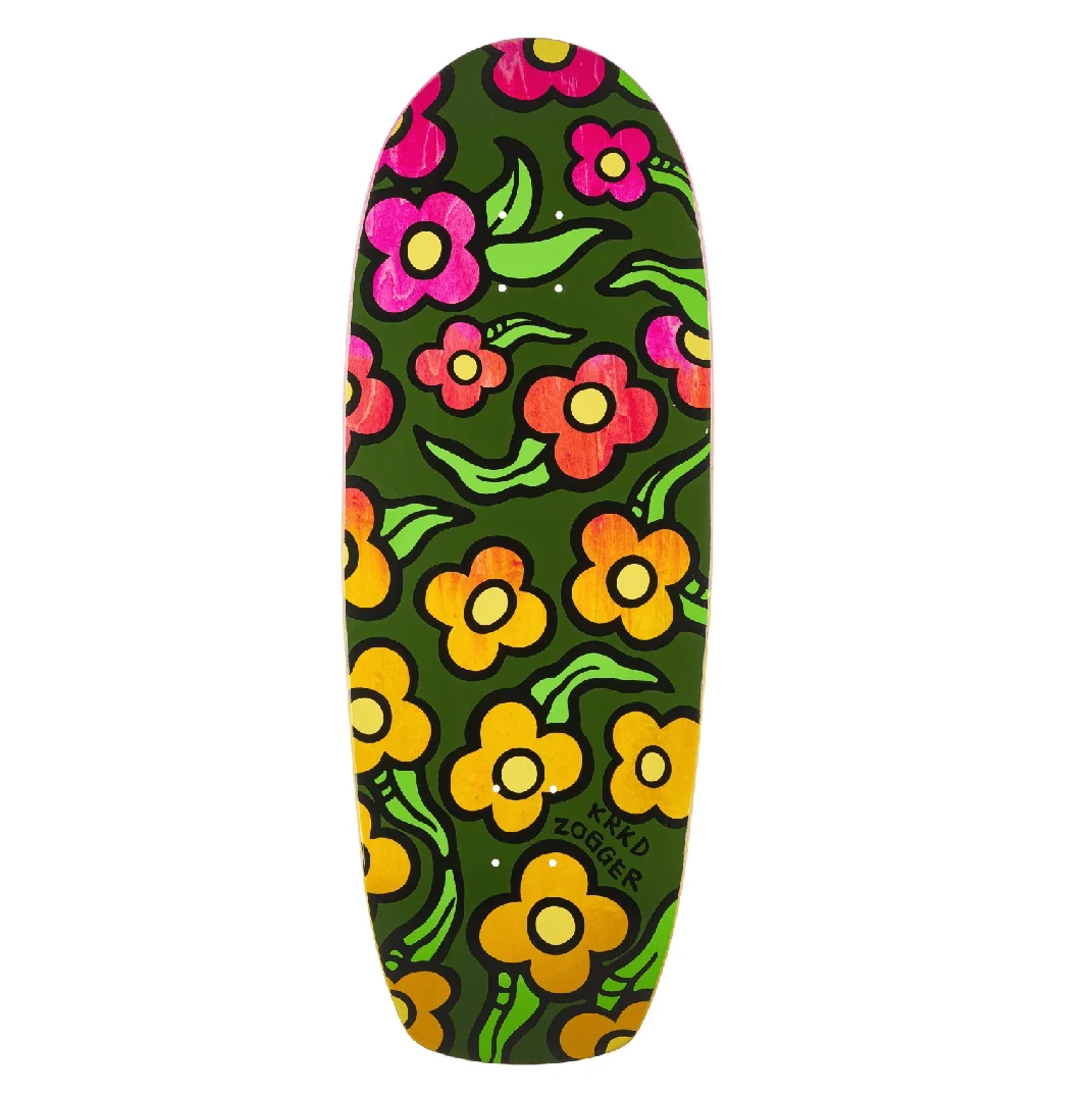 Krooked Team Zooger Wildstyle Flowers Skateboard Deck 10.75″ - Image 2