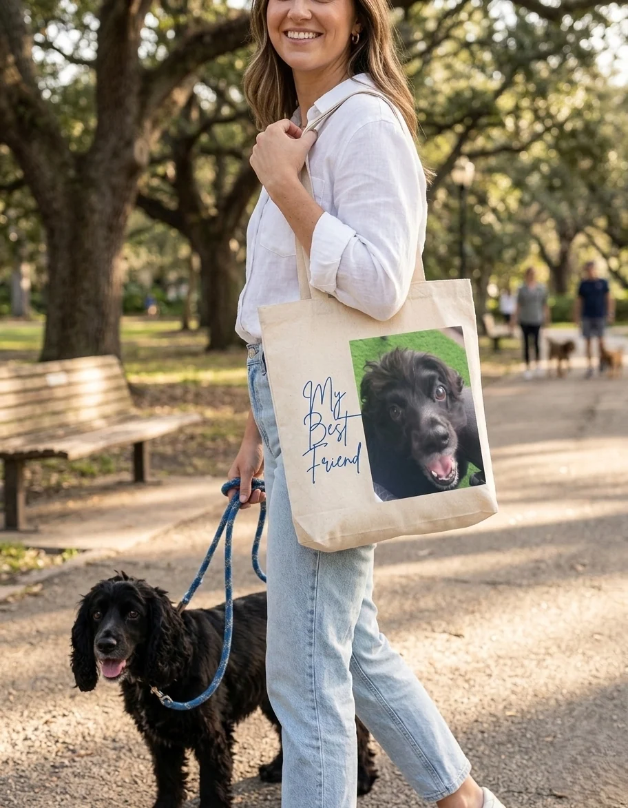 Tote Bag Personalizavel com Foto | Saco de Algodão 140 g/m² com Impressão DTF | Presente Personalizado Único - Image 2