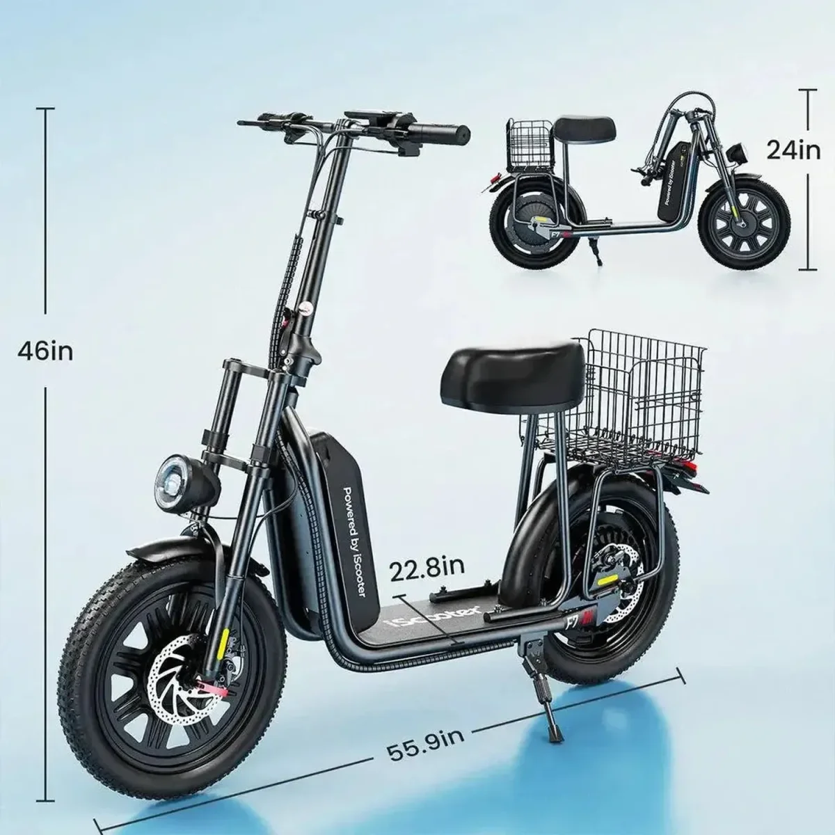 Scooter Elétrico ISCOOTER F7 com Assento - Image 9
