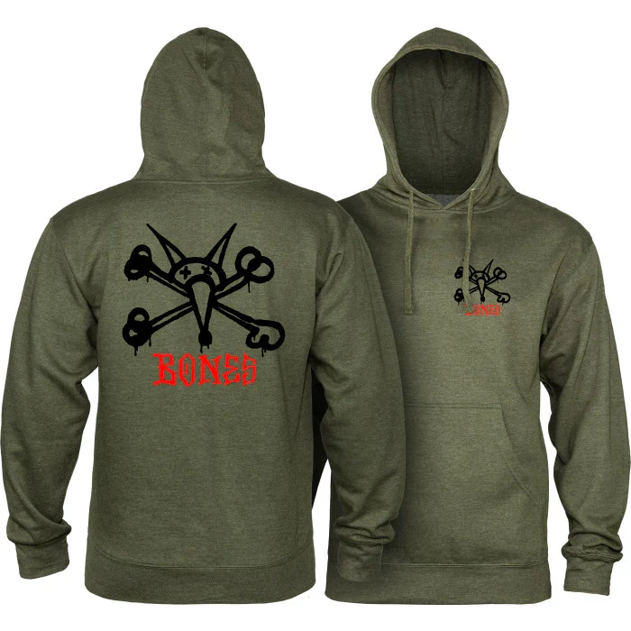 Sweat Hood Powell Peralta Rat Bones - Army Heather - Image 2