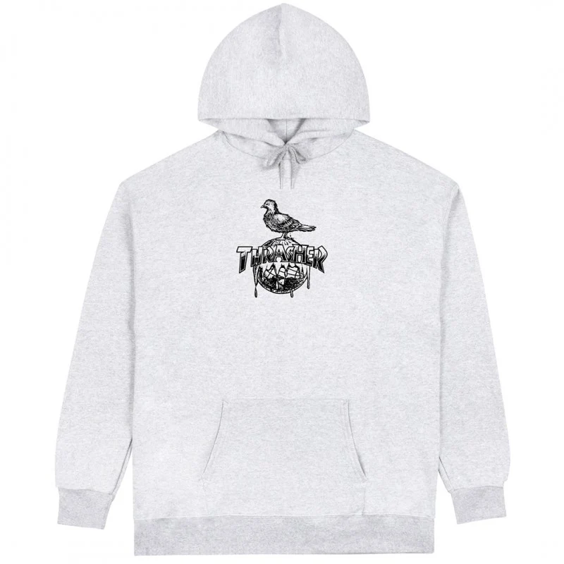 Sweatshirt Hoodie Thrasher x Anti-Hero Cover The Earth - Ash Grey