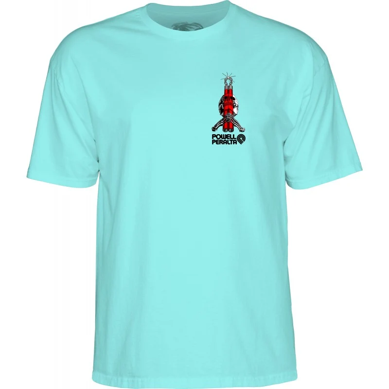 T-Shirt Powell Peralta Skull & Nunchucks Bruce Lee Collab - Celadon - Image 4