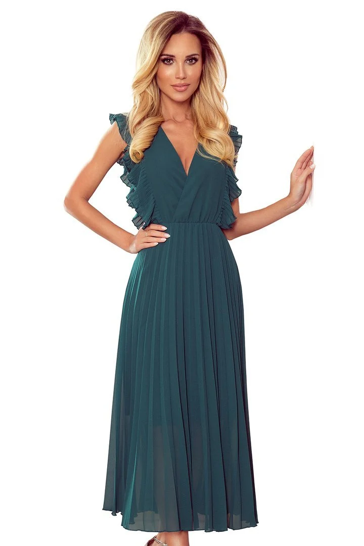 Vestido de cerimónia comprido verde Emily - Image 2